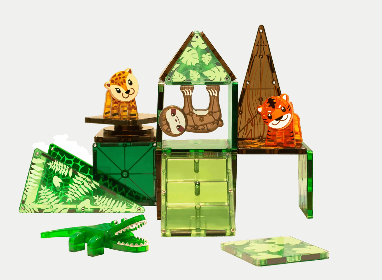 Klocki Magnetyczne Jungle Animals 25 el.