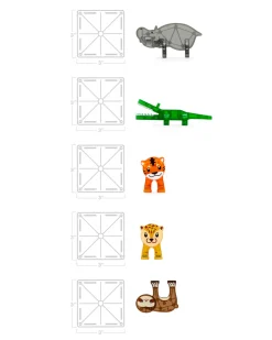 Klocki Magnetyczne Jungle Animals 25 el.