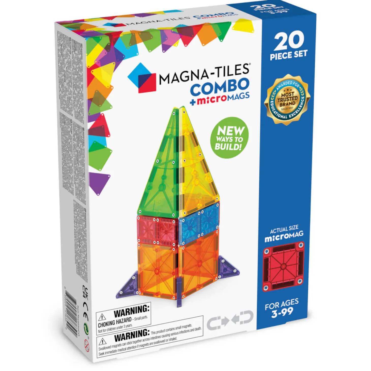 Klocki Magnetyczne microMAGS 20 el. COMBO