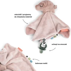 Kocyk przytulanka dla niemowlaka Świnka Pigee Powder