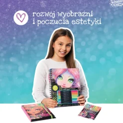 Kolorowanki z czarnymi kartkami i pisakami M Coralia