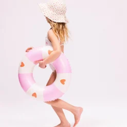 Koło do pływania dla dzieci Ø55 cm - Pink, Cozy Hearts