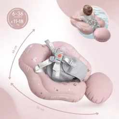 Koło treningowe do nauki pływania 6-36m (11-18 kg) - różowe