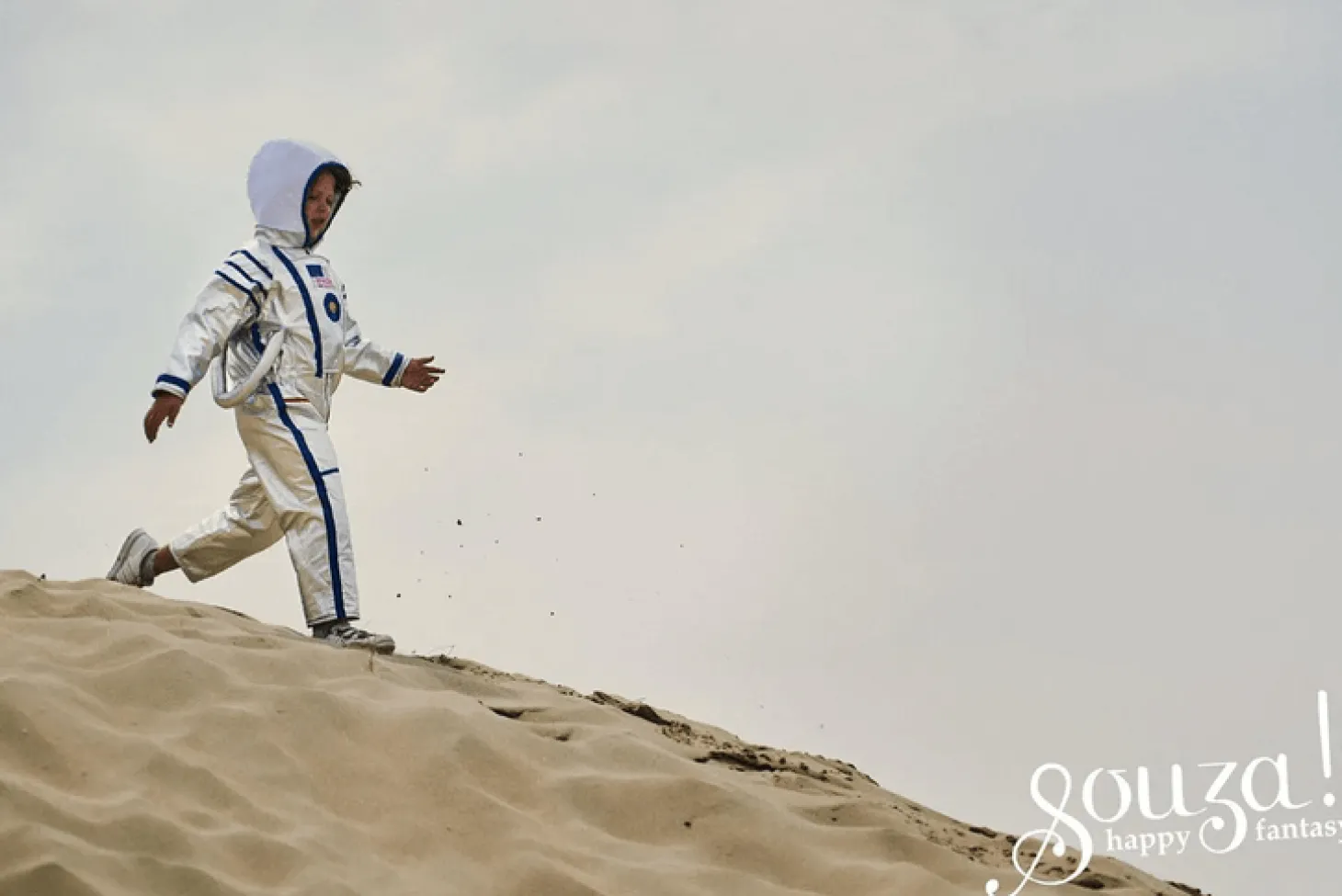 Kostium kombinezon astronauty srebrny