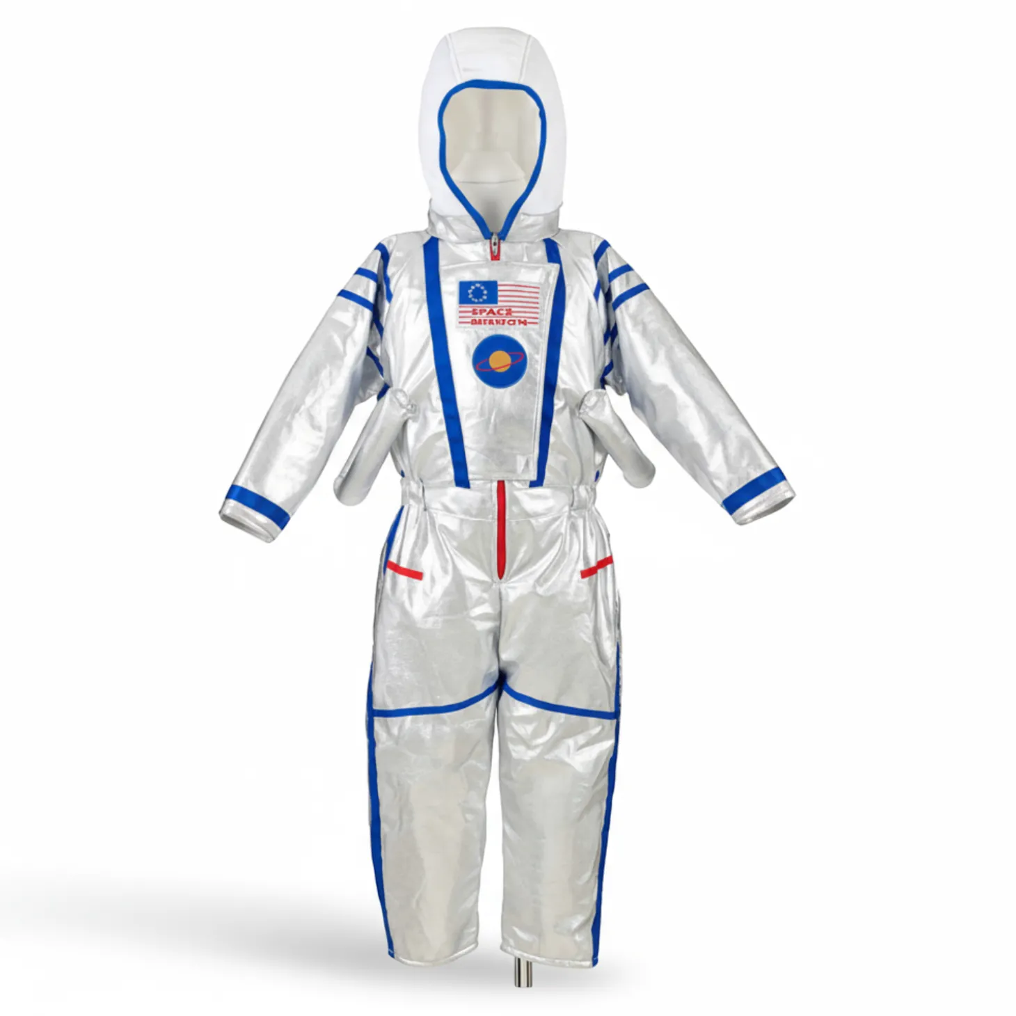 Kostium kombinezon astronauty srebrny