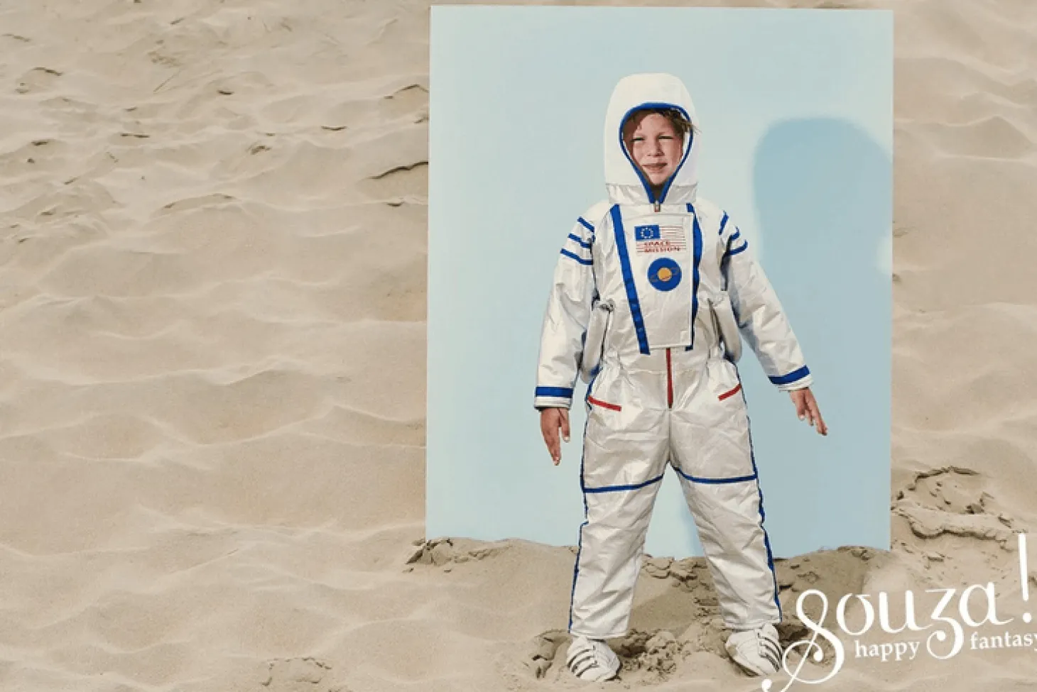Kostium kombinezon astronauty srebrny