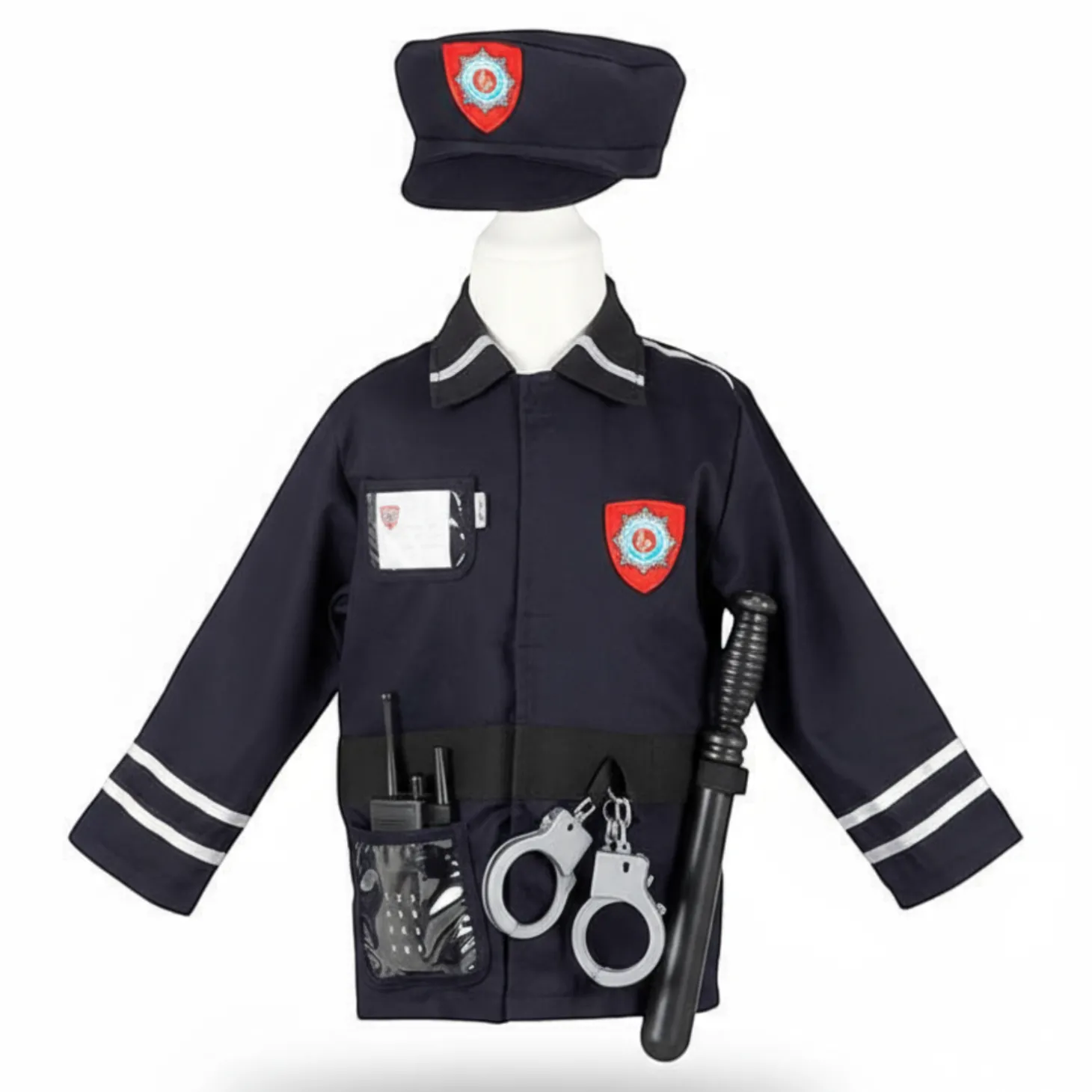 Kostium policjanta zestaw z czapką i akcesoriami 4-7 lat