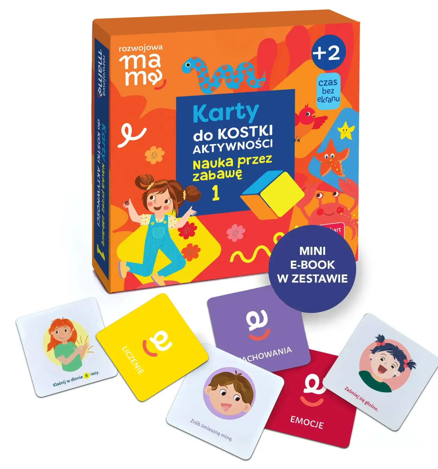 Kostka aktywności - nauka przez zabawę. Gra + mini e-book 2+