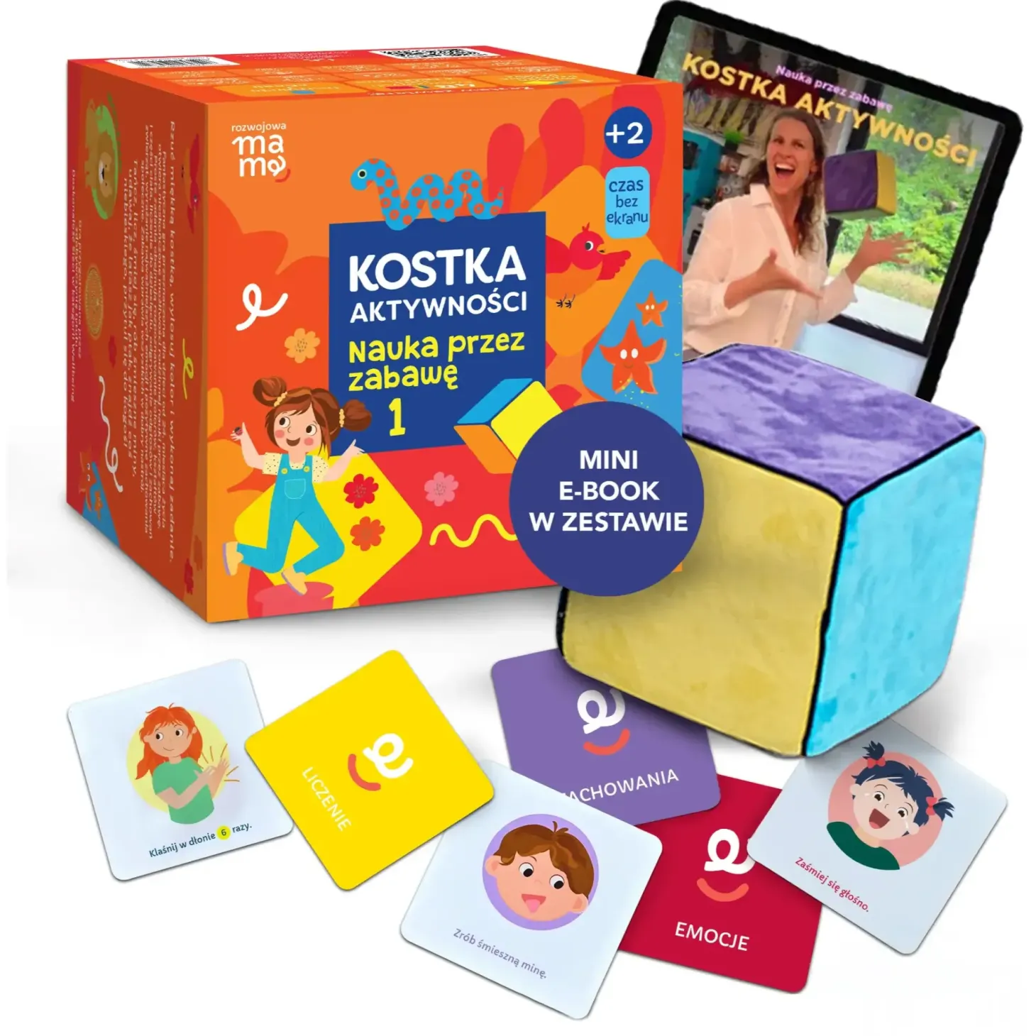 Kostka aktywności - nauka przez zabawę. Gra + mini e-book 2+