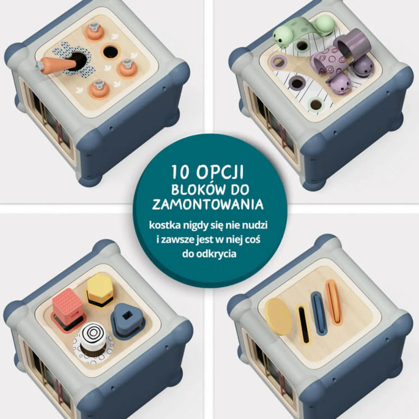 Kostka edukacyjna 10w1 Mistrz motoryki małej, 1+