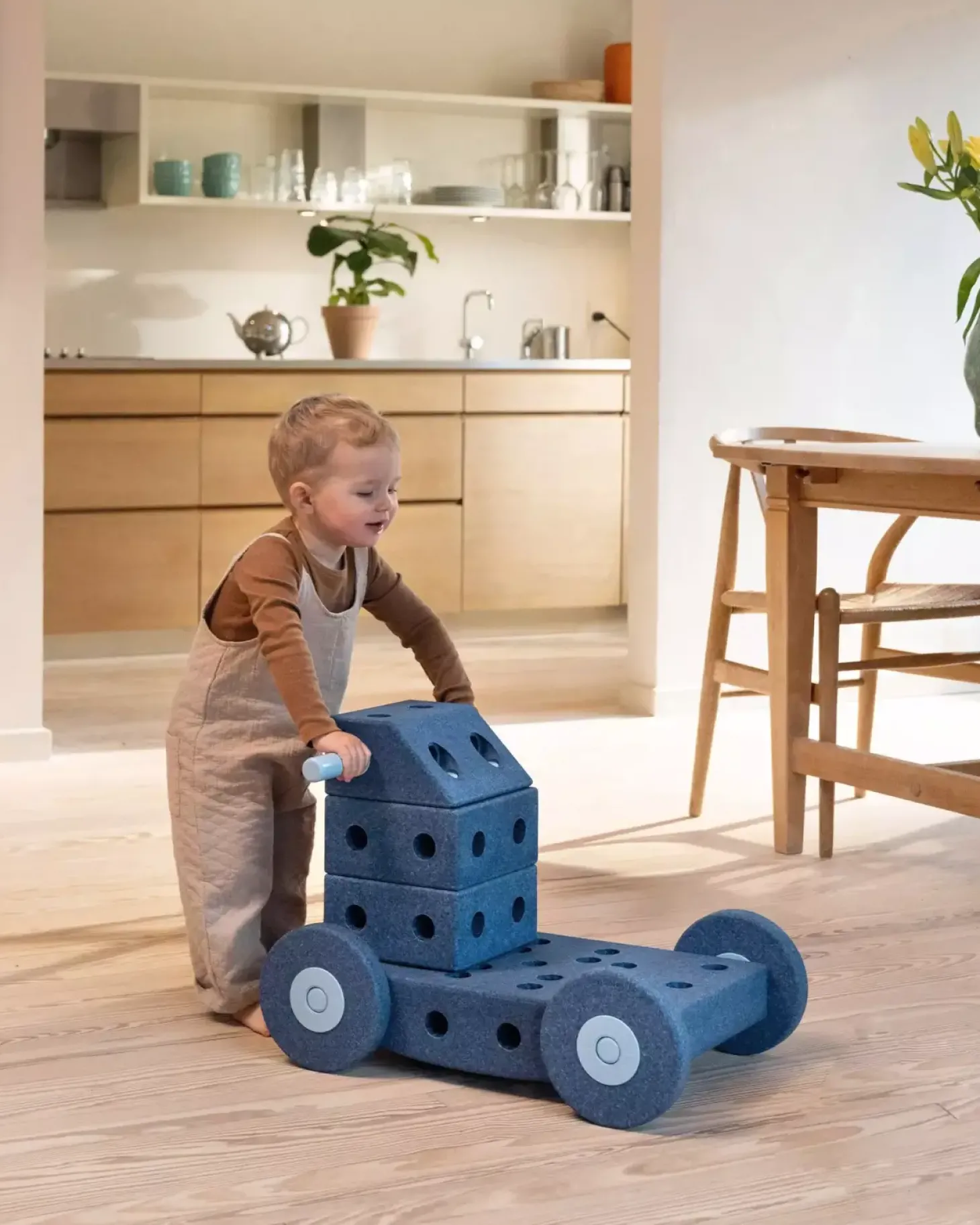 Kreatywne klocki rozwijające motorykę dużą, Dreamer kit 12 in 1 – Deep blue, Sky blue