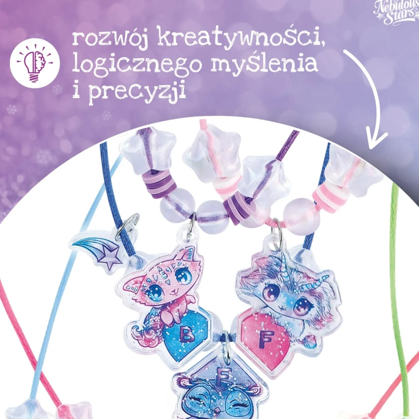 Kreatywny zestaw do tworzenia naszyjników przyjaźni 7+