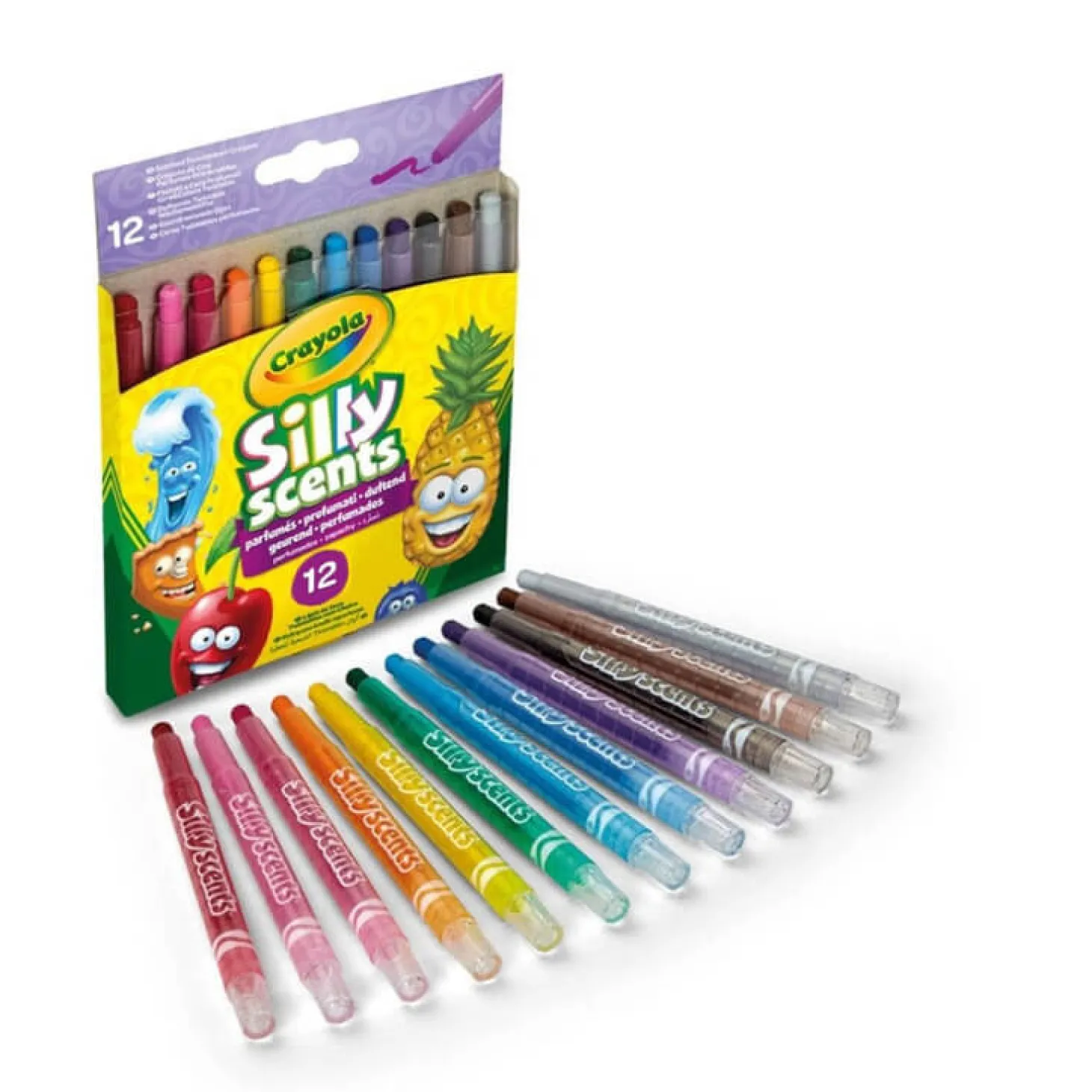 Kredki wykręcane zapachowe Silly Scents 12szt.