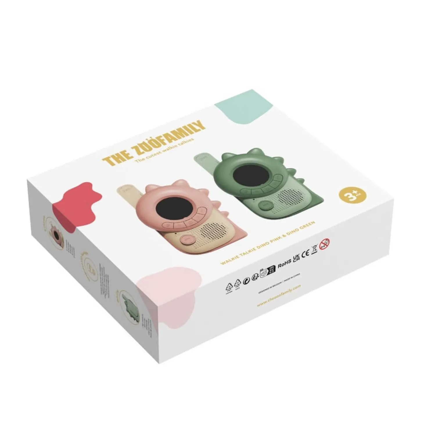 Krótkofalówki dla dzieci Zoo Walkie Talkie - Dino Green, Dino Pink