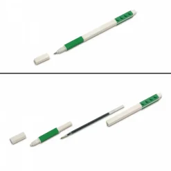 Kwadratowy notatnik LEGO® z długopisem - zielony