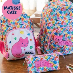 Kwadratowy piórnik dwukomorowy - Matisse Cat