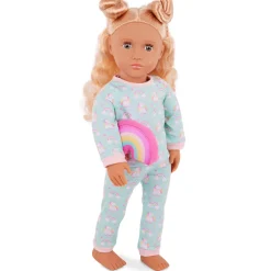 Lalka GILLIAN 46cm - z koczkami i piżamką w komplecie