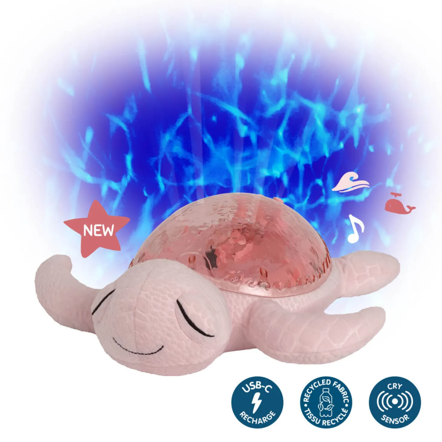 Lampka Tranquil Turtle Ocean Eco - żółw różowy