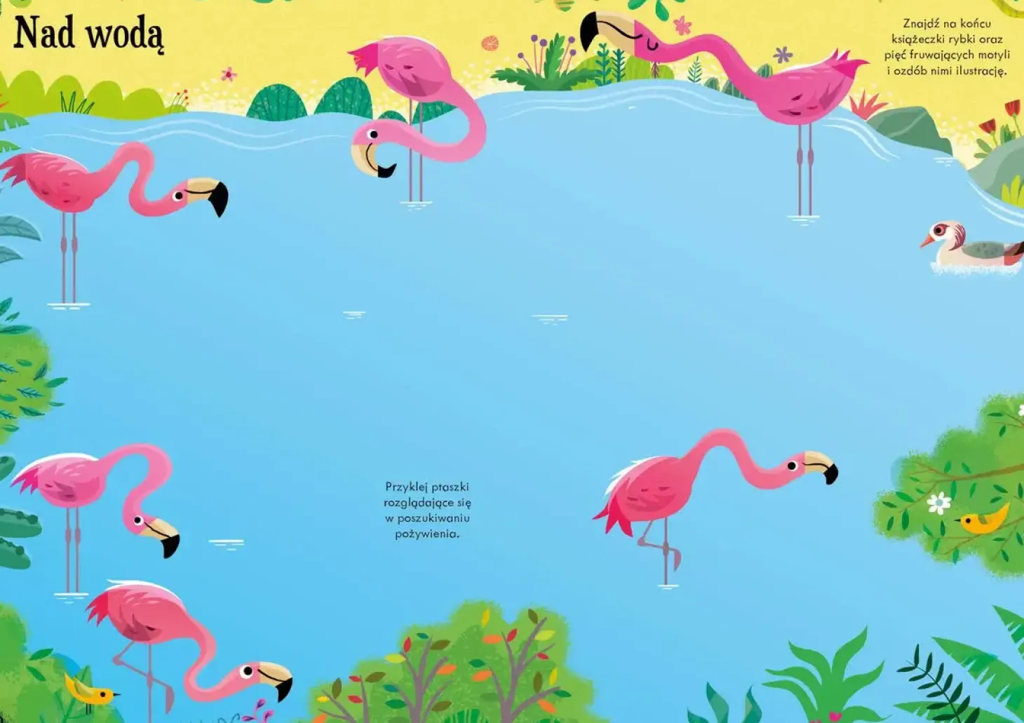 Lubię naklejać. Flamingi