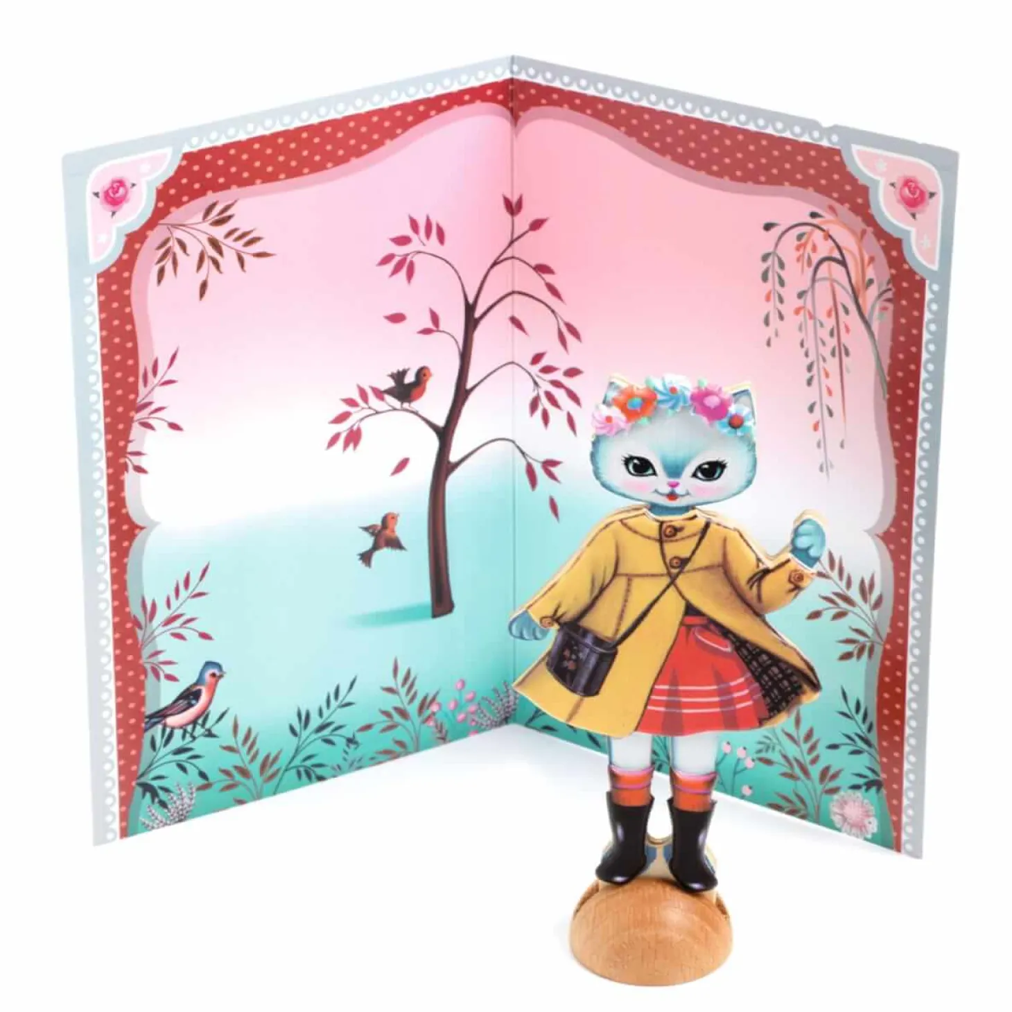 Mała przebieralnia z naklejkami KOTKI