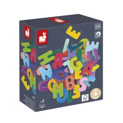 Magnesy drewniane Alfabet 52 szt. 3+