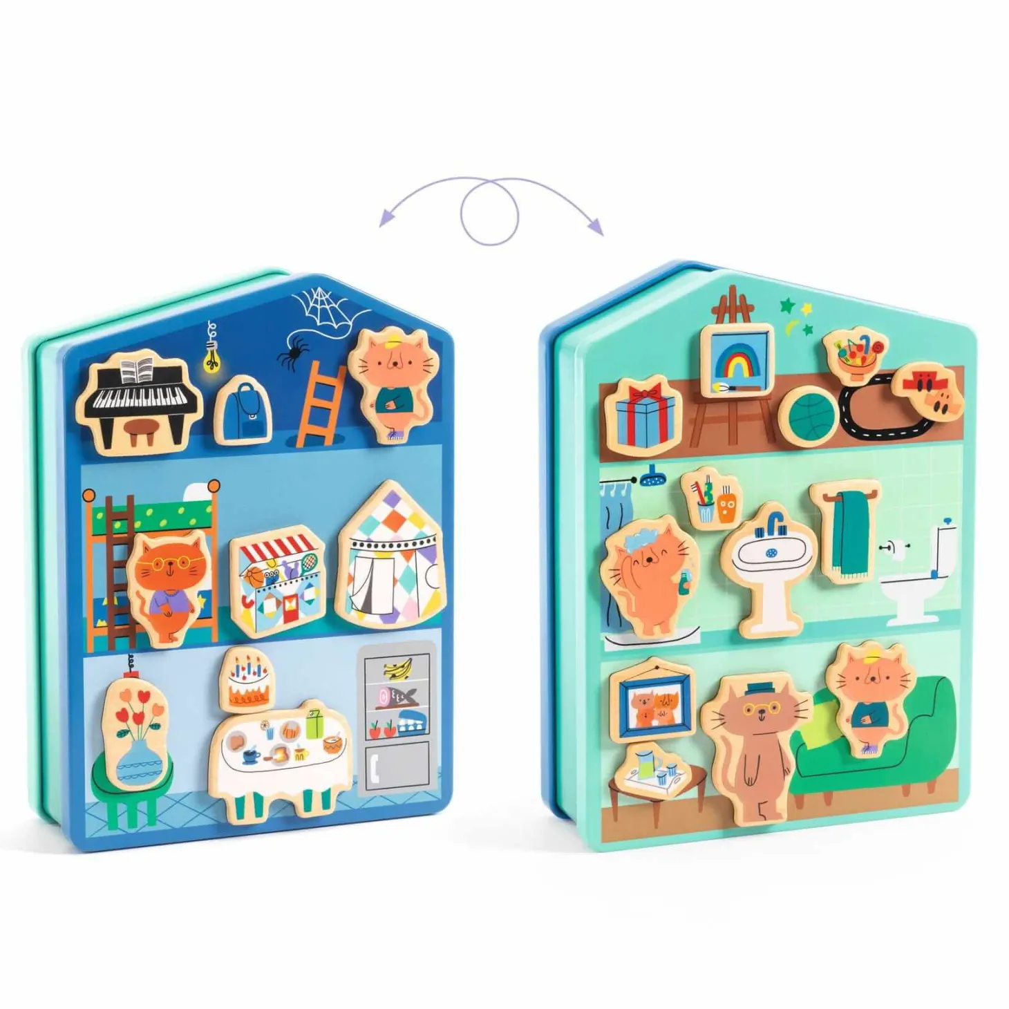 Magnetyczne puzzle DOMEK KOTKÓW