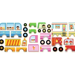 Magnetyczne puzzle Inzebox POJAZDY