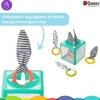 Manipulacyjna kostka sensoryczna Montessori, sorter z krążkami