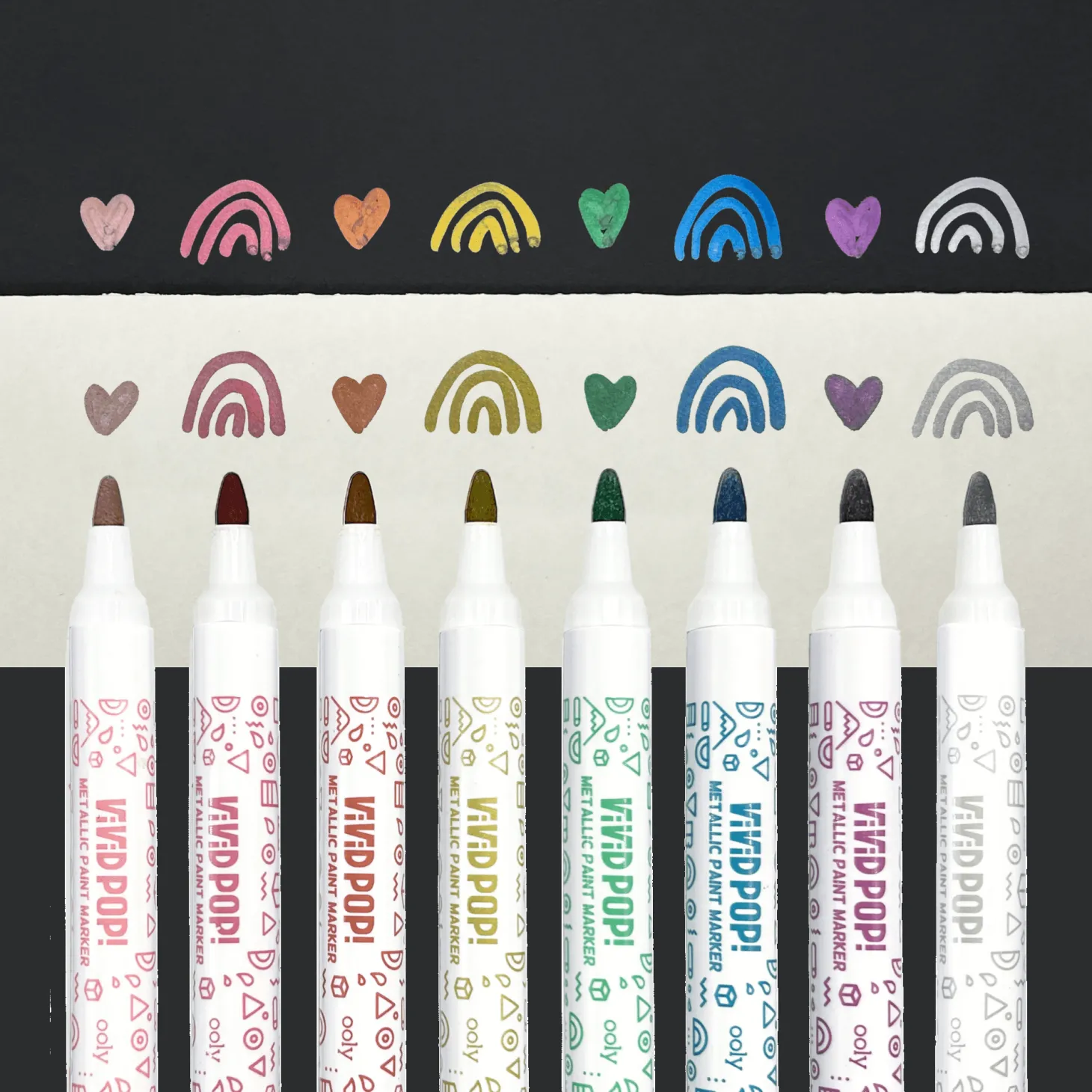 Markery Akrylowe Vivid Pop! Metaliczne Kolory