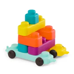Miękkie klocki sensoryczne z WAGONIKAMI - Buildin’ Squishies