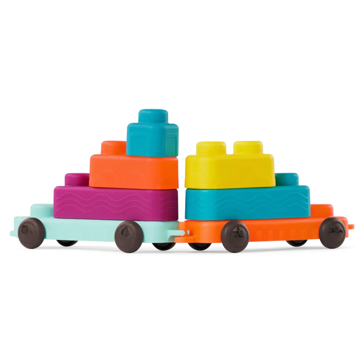 Miękkie klocki sensoryczne z WAGONIKAMI - Buildin’ Squishies