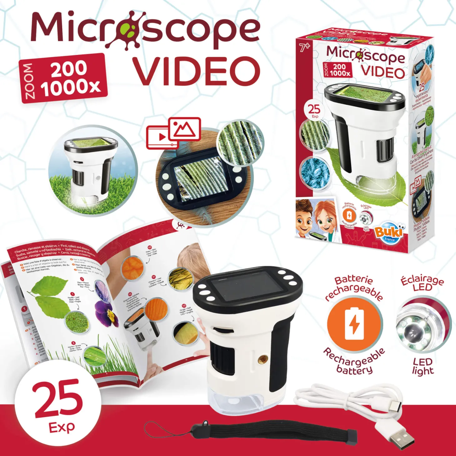 Mikroskop video powiększenie 200x-1000x