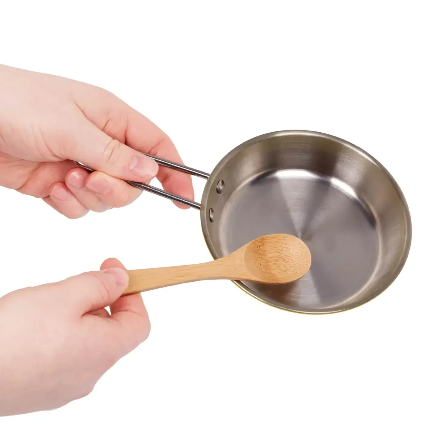 Mini Chef - Pot-n-Pan Playset - zestaw realistycznych naczyń i przyborów kuchennych ze stojakiem