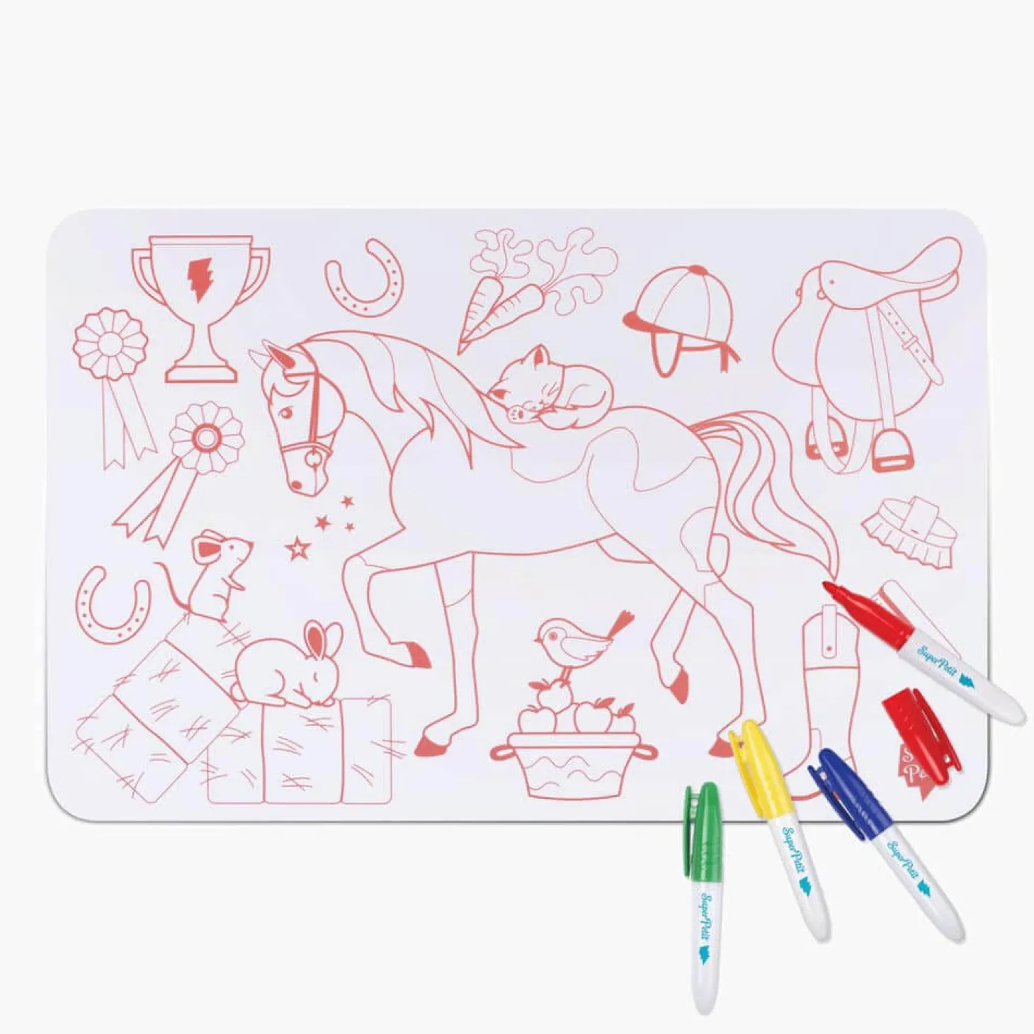 Mini zestaw do kolorowania z silikonową matą - Pony Club