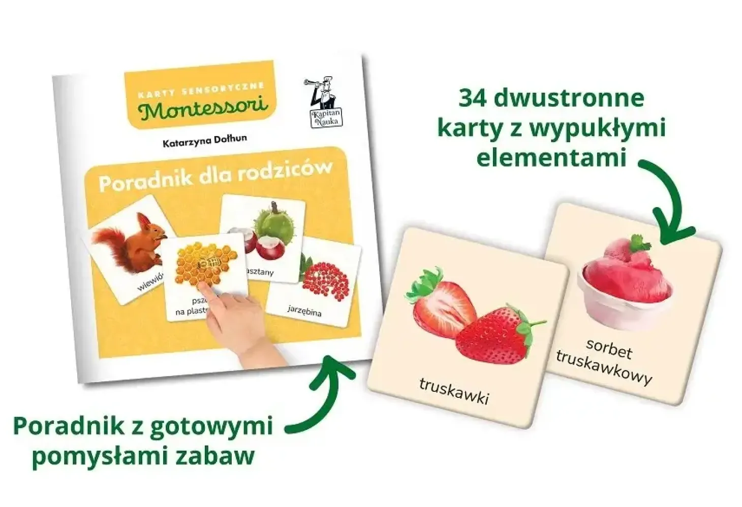 Montessori. Karty sensoryczne z książeczką. Przyroda tu i tam
