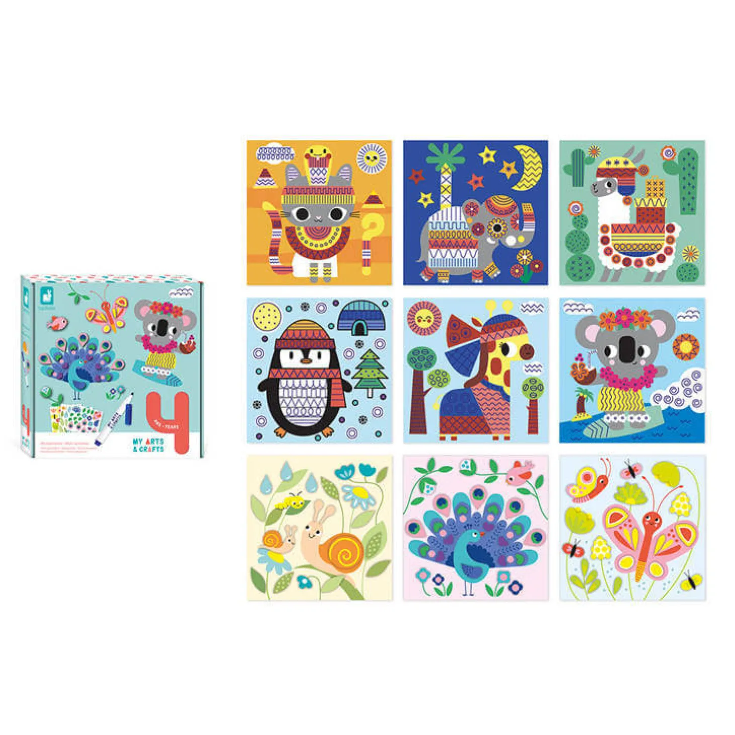Multizestaw kreatywny 4-latka My arts & crafts 4+