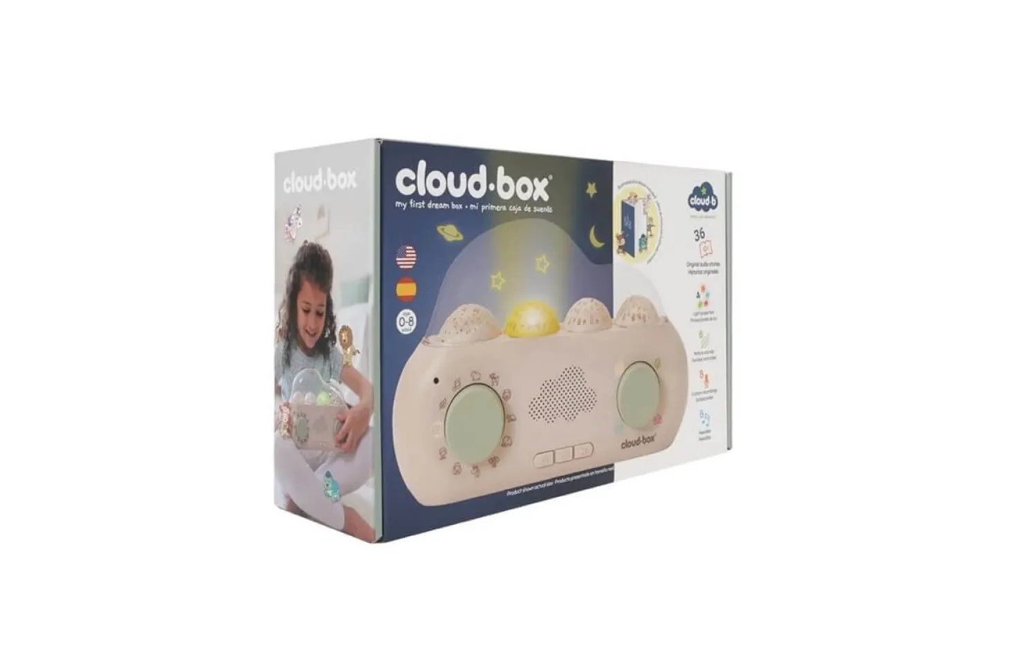 Muzyczny projektor z bajkami CloudBox, wersja polsko-angielska