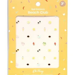 Naklejki na paznokcie dla dzieci - beach club, hipoalergiczne