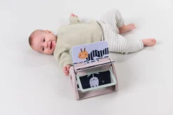 Obracająca się książeczka grzechocząca Tummy Time - Czarno-Biała
