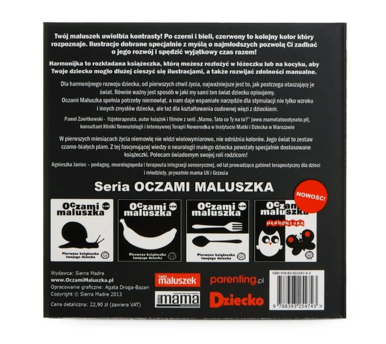 Oczami Maluszka kontrastowa książeczka Harmonijka