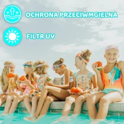 Okulary do pływania Aqua2ude - Uroczy jednorożec turkus 3+