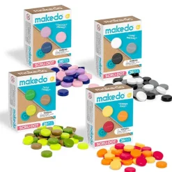 Ozdobne nakładki na śrubki Scru-Dot Makedo - Summer Daze 36 el.