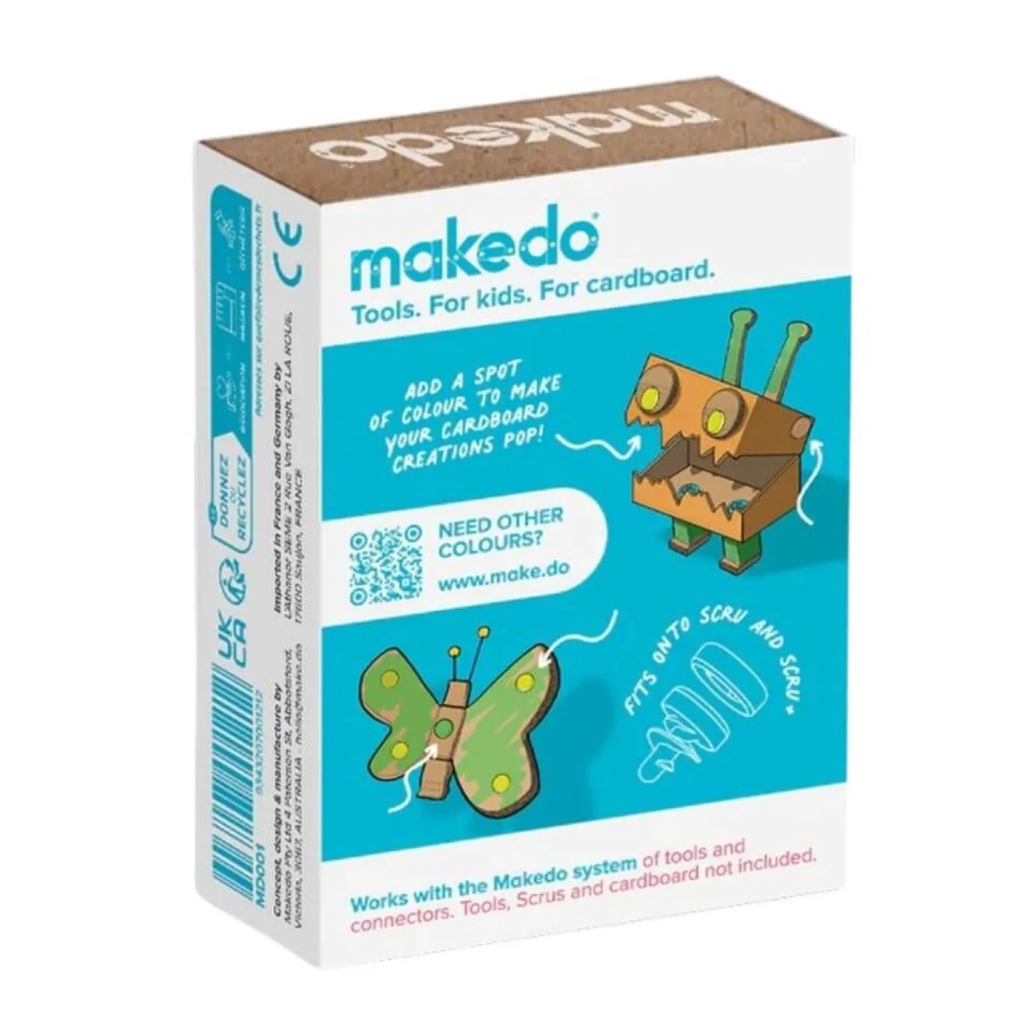 Ozdobne nakładki na śrubki Scru-Dot Makedo - Wild Things 36 el.