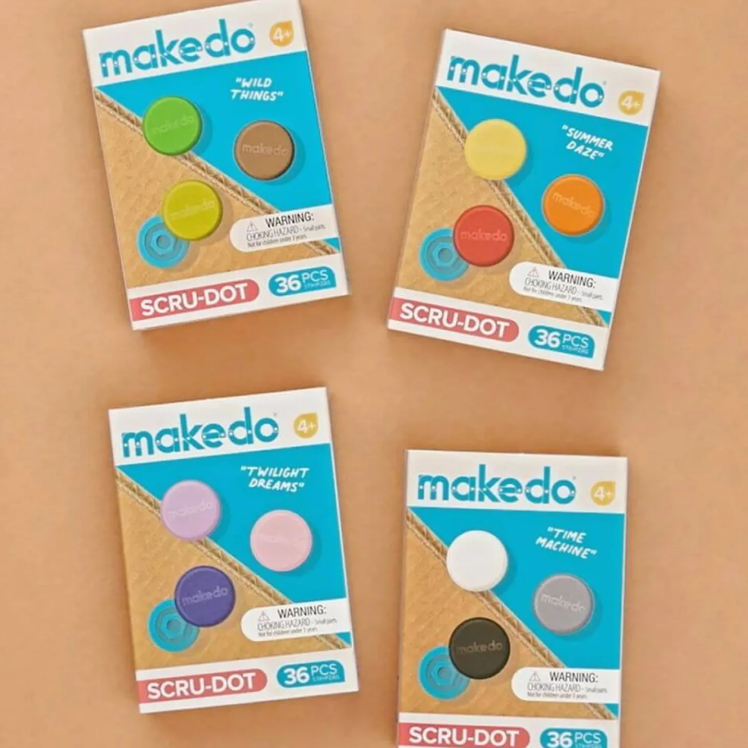 Ozdobne nakładki na śrubki Scru-Dot Makedo - Wild Things 36 el.