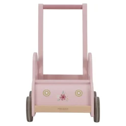 Pchacz wózeczek drewniany na zabawki Pink FSC
