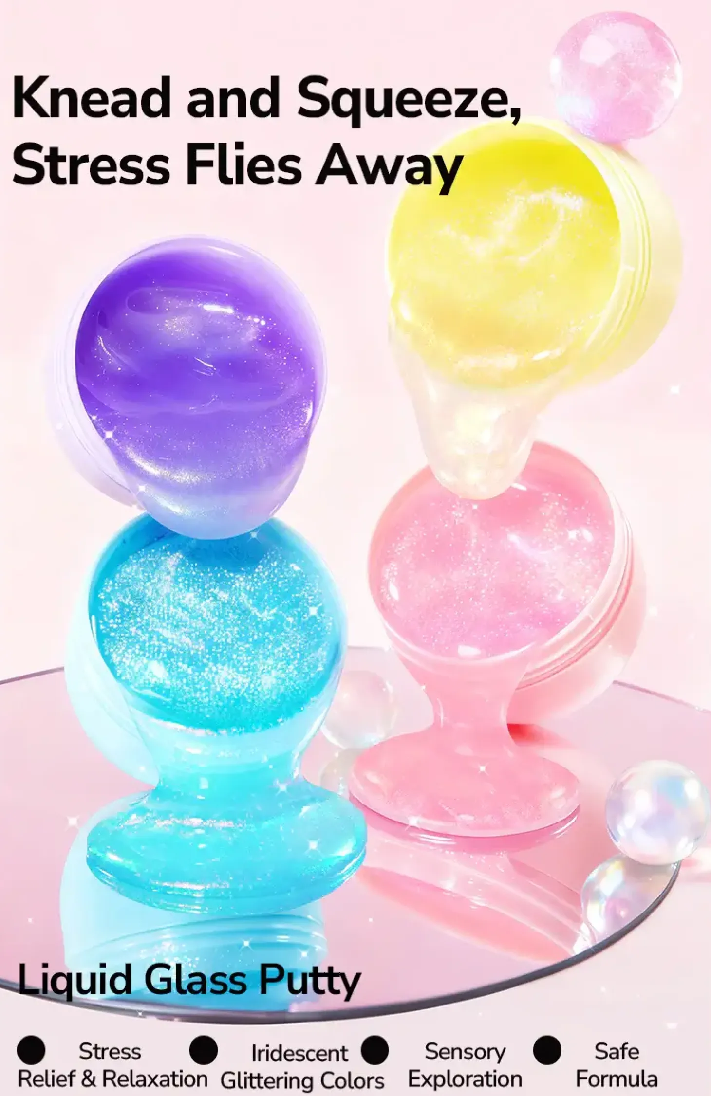 Perłowa masa sensoryczna Pearly Putty - purple dream
