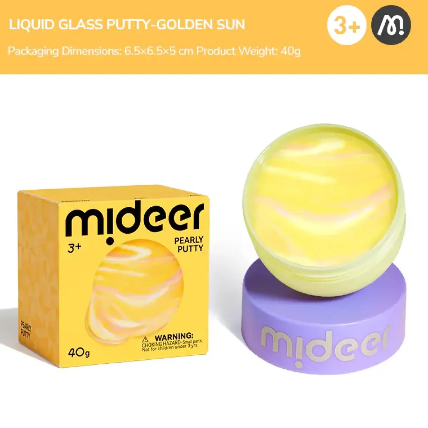Perłowa masa sensoryczna Pearly Putty - golden sun
