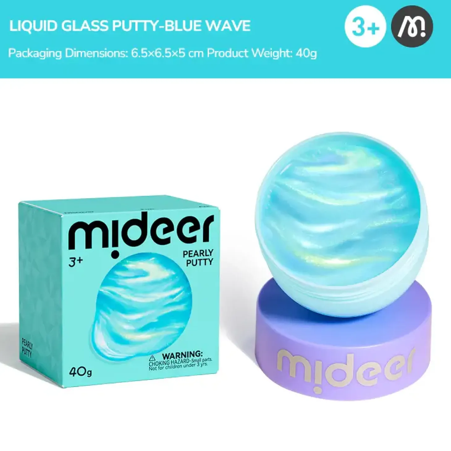 Perłowa masa sensoryczna Pearly Putty - blue wave