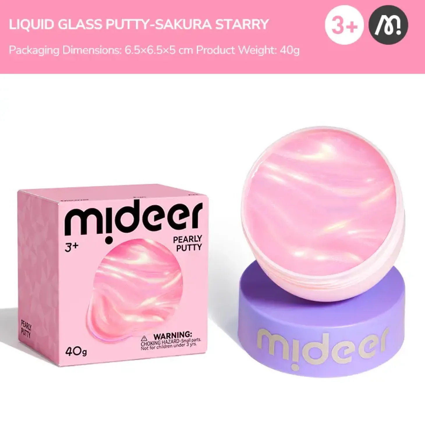 Perłowa masa sensoryczna Pearly Putty - sakura pink