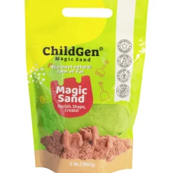 Piasek kinetyczny, 100% NATURALNY SKŁAD - opakowanie re-fill uzupełniające 907g, kolor zielony